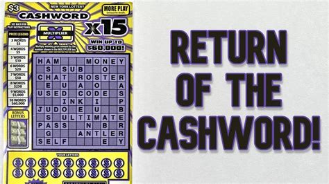 The Cashword Returns Playing More Of The Cashword X15 Scratch Off