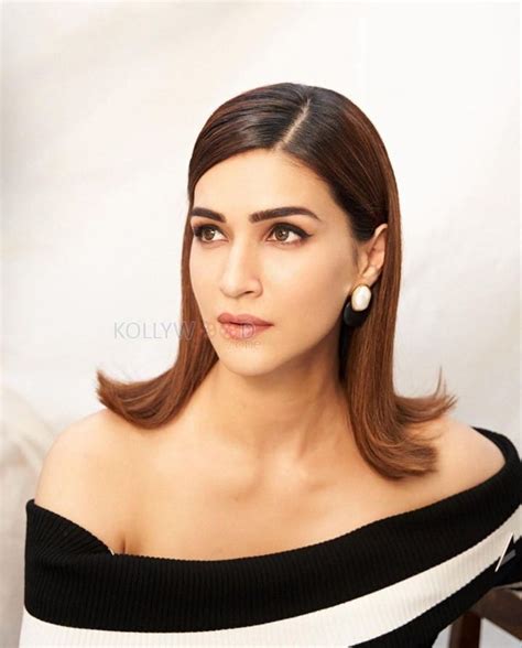 Beautiful Kriti Sanon In A Black And White Ribbed Knit Bodycon Dress Photos 04 244735