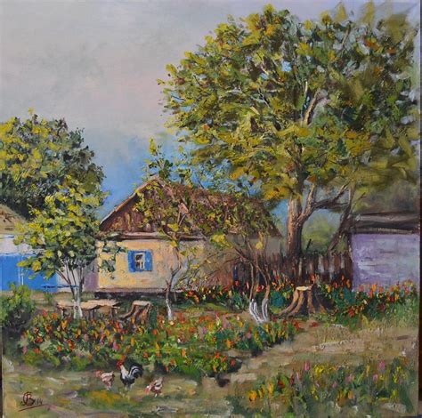 Весна в деревне - Изобразительное искусство - Масло, акрил