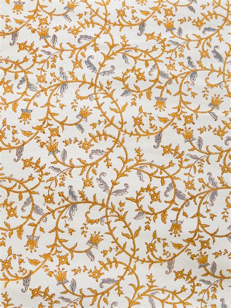 A Flower Pattern With French Provincial Style Saffron Marigold