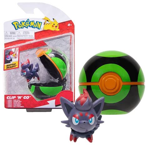 Pokemon Clip N Go Zorua Figurka Pokeball 12703390613 Oficjalne