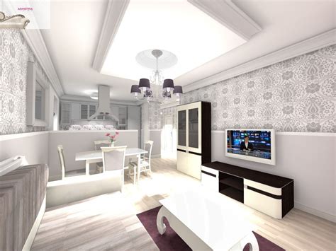 25m2 Living Room with Dining Area - Project Visualization