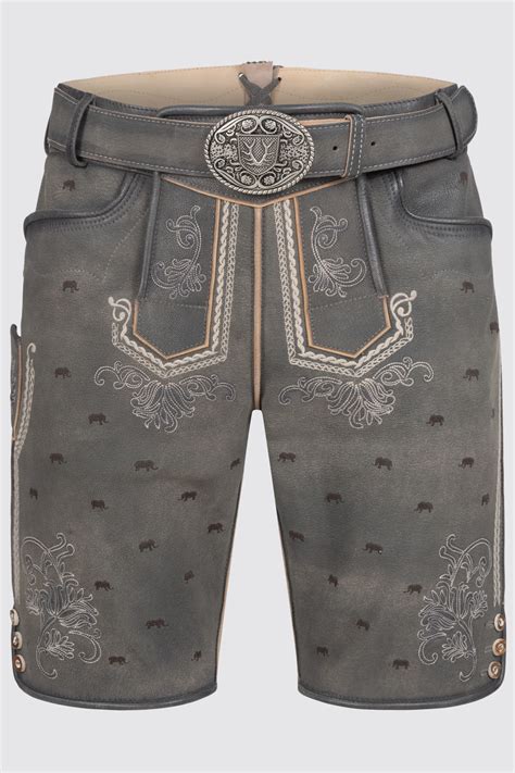 Lederhose Lui Mit G Rtel In Grau Im Kr Ger Dirndl Online Shop