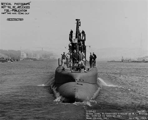 Gato-class submarine USS Wahoo (SS-238) is seen near Mare Island Navy ...