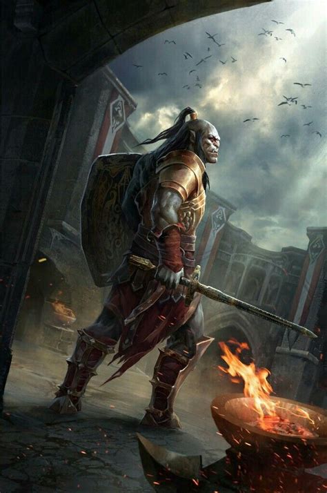 Orc Warrior Elder Scrolls Art Dark Fantasy Art Skyrim Art