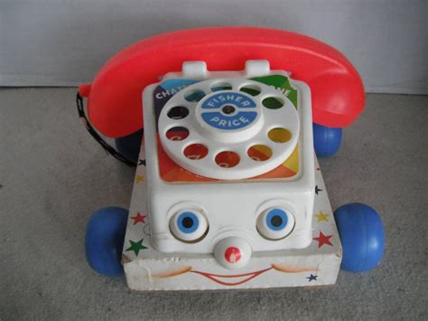 1980s Fisher Price Pull Along Telephone Toy