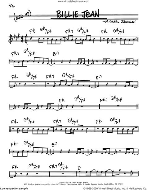 Billie Jean Sheet Music