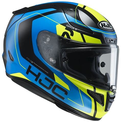 Casque de moto intégral HJC RPHA 11 Chakri MC24HSF bleu noir mat jaune