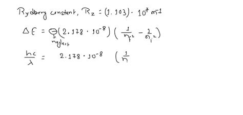 SOLVED The Rydberg Equation A Fundamental Discovery In The Study Of