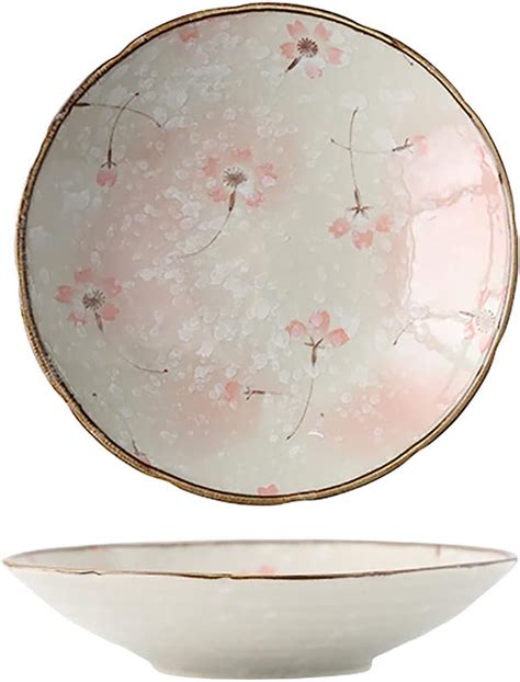 Amazon Bicuzat Underglaze Pink Cherry Blossom Dessert Plates Set