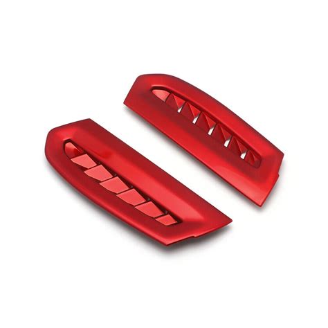 Pcs Interior Abs Red Side Air Vent Outlet Cover Trim For Toyota Camry