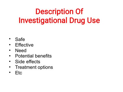 Investigational use of drugs | PPTX