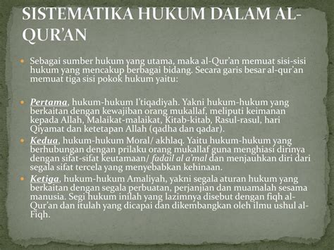 Ppt Alquran Sebagai Sumber Hukum Pertama Islam Dan Sejarah Pembukuan