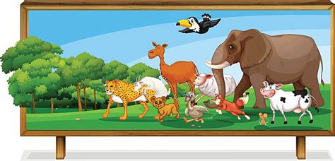 Animals In Jungle On Board Mouse Flying Landscape Vector, Mouse, Flying ...