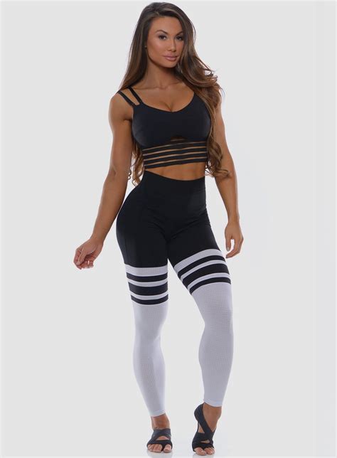 High Waist Thigh Highs Retro Sporty Outfits High Waisted Leggings