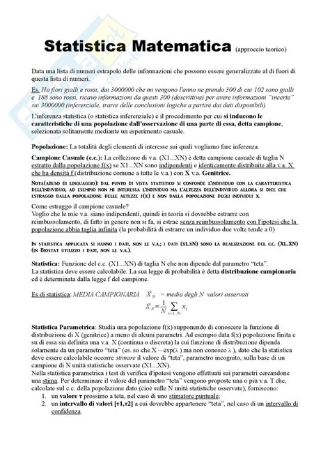 Calcolo delle probabilità e statistica matematica Appunti