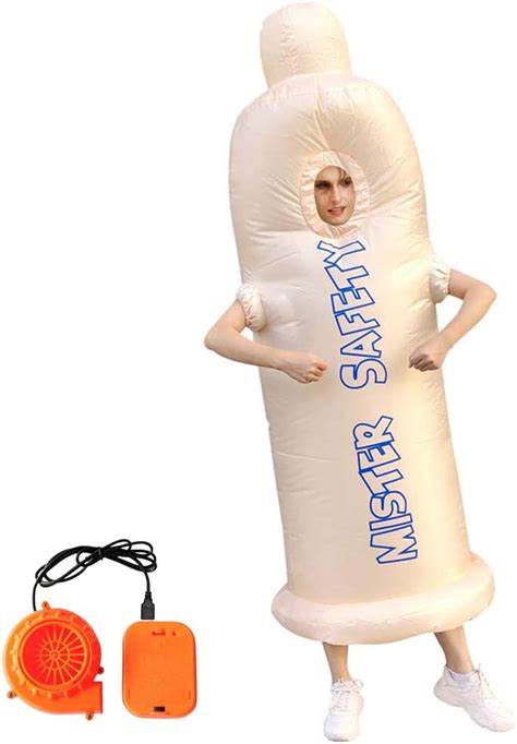 Ocobudbxw Bachelor Party Adults Inflatable Condom Costume Theme Parties Funny Clothing Amazon