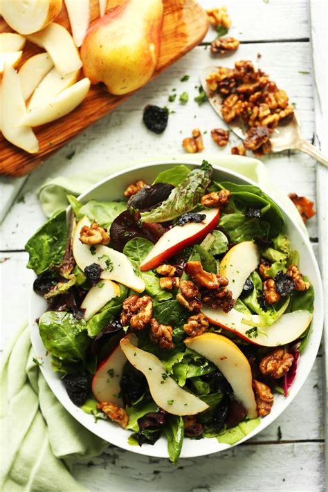 Pear Salad With Dried Cherries And Candied Walnuts Recipe Healthy Recipes Easy Salads