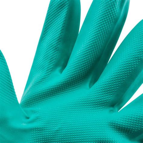 San Jamar Nitrile Green 13 15 Mil Gloves With Flock Lining