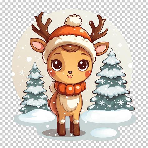 Premium Psd Christmas Reindeer Clip Art Isolated