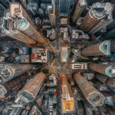 Premium AI Image | A view from the top of a skyscraper