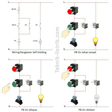 Rangkaian Push Button On Off Brain