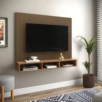 Painel Sala Para Tv At Polegadas Smart Plus Cor Nature