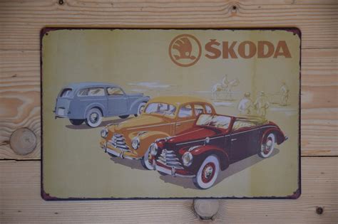 plechová cedule Škoda 1102 Sedan Roadster STW Aukro