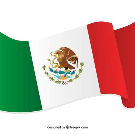 Fondo plano de bandera de méxico | Vector Premium