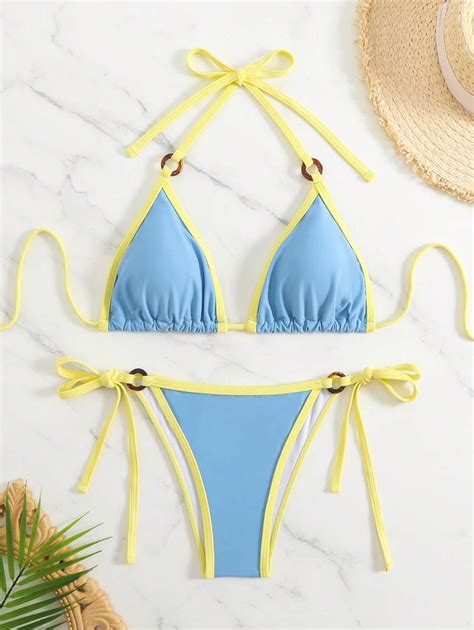 SHEIN Swim Costume Da Bagno Bikini Estivo Da Spiaggia Per Donne SHEIN