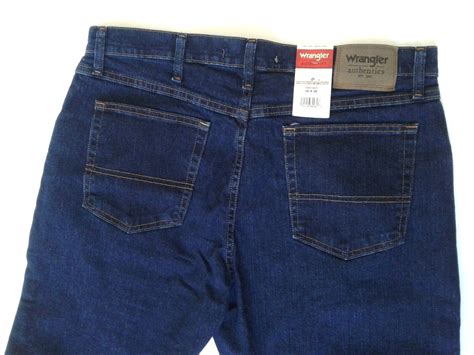 Wrangler Authentics Men S 34x36 Straight Leg Stretch Classic Denim Jeans Ebay