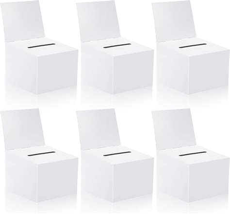 6 Pcs Raffle Boxes Ballot Box Donation Box For Fundraising