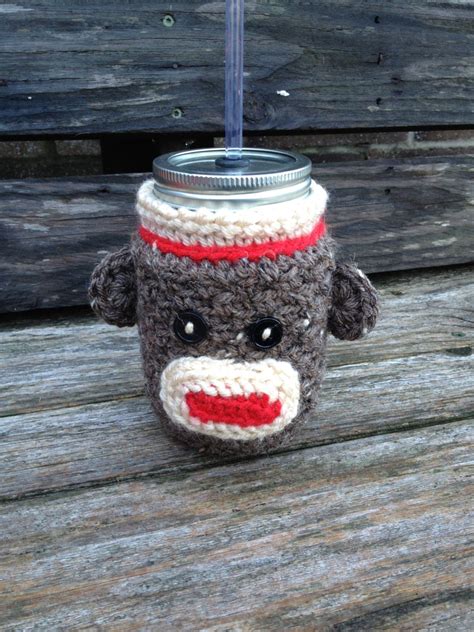 Sock Monkey Mason Jar Cozy Mason Jar Cozy Sock Monkey Party Sock Monkey