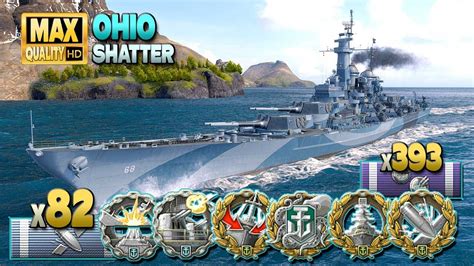 Battleship Ohio With A Huge Game On Map Shatter World Of Warships