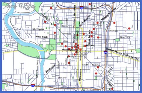 Indianapolis Map Tourist Attractions - ToursMaps.com