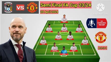 Coventry City Vs Manchester United ~ Potential Line Up Man United