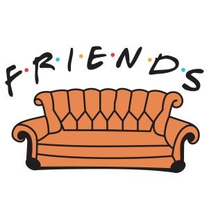 Friends Couch Background - Clip Art Library