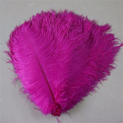 New Fashion Pcs Hot Pink Ostrich Tail Feather Cm Soft Pure