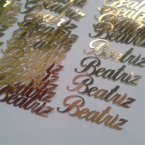 Apliques Nome Dourado Para Decorar Lembrancinhas Elo