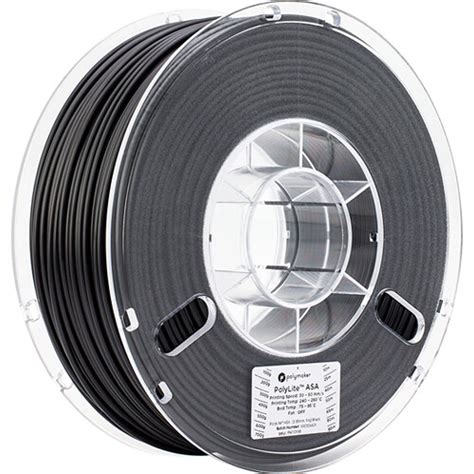 Polymaker 2 85mm PolyLite ASA Filament 1kg Black PF01010 B H