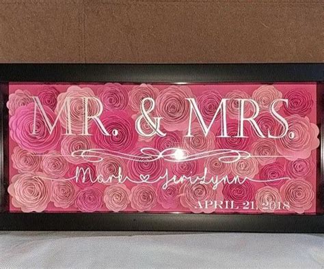 Wedding Shadow Box Wedding Shadow Box Shadow Box Cricut Vinyl