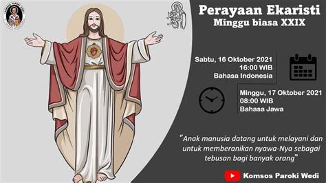 PERAYAAN EKARISTI MINGGUAN SABTU 16 OKTOBER 2021 16 00 WIB YouTube