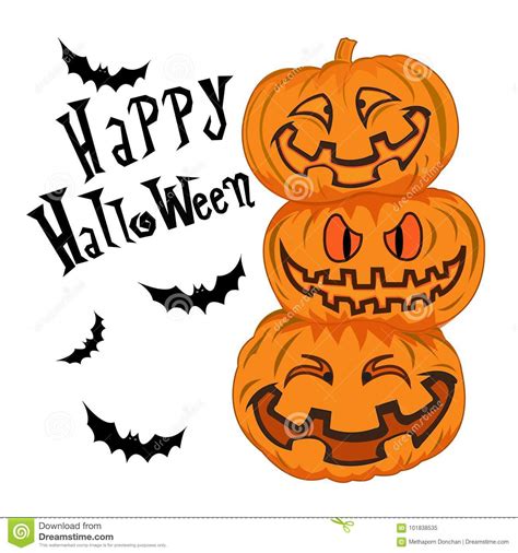 Illustration D Isolement Par Vecteur Heureux De Halloween Illustration