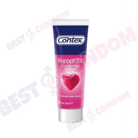 Лубрикант Contex Romantic, 30 мл. з ароматом полуниці