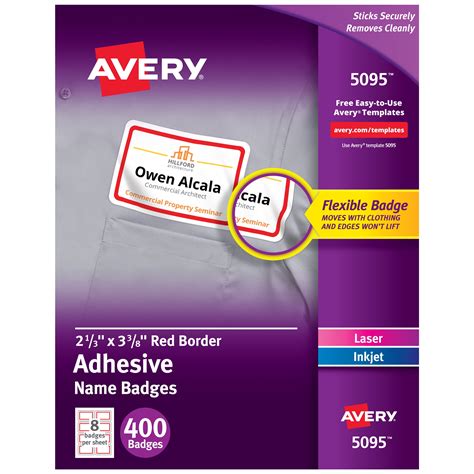 Avery Flexible Printable Name Tags X Rectangle Labels