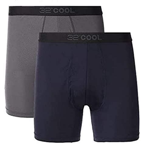 32 Degrees Cool Mens 3 Pack Comfort Mesh Boxer Brief Navynavycharcoal Medium