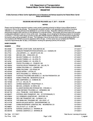 Fillable Online Fmcsa Registration Form Fmcsa Licensing Insurance