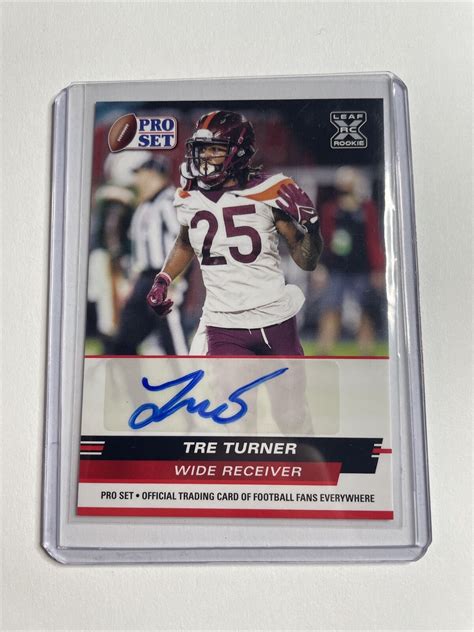 Leaf Pro Set Draft Autographs Psa Tt Tre Turner Au Rc For