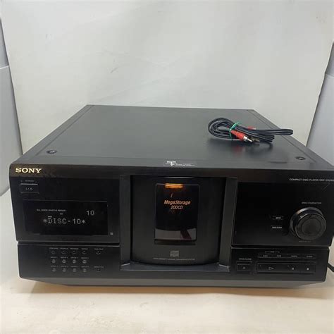 Sony Mega Cd Player Disc Changer Cdp Cx Black Vtg Cleaned Tested