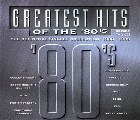 Greatest Hits Of The 80 S The Definitive Singles Collection 1980 1989 2 X Cd Compilation